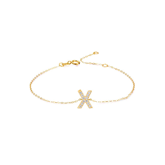 Bracelet with the letter X.