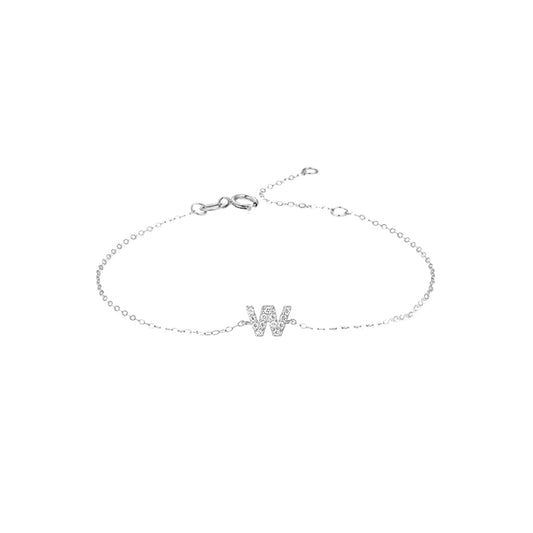 Bracelet with the letter W.