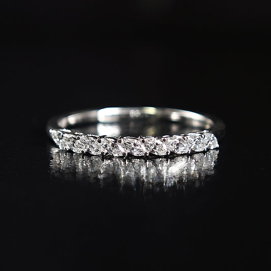 Marquise - shaped eternity ring.