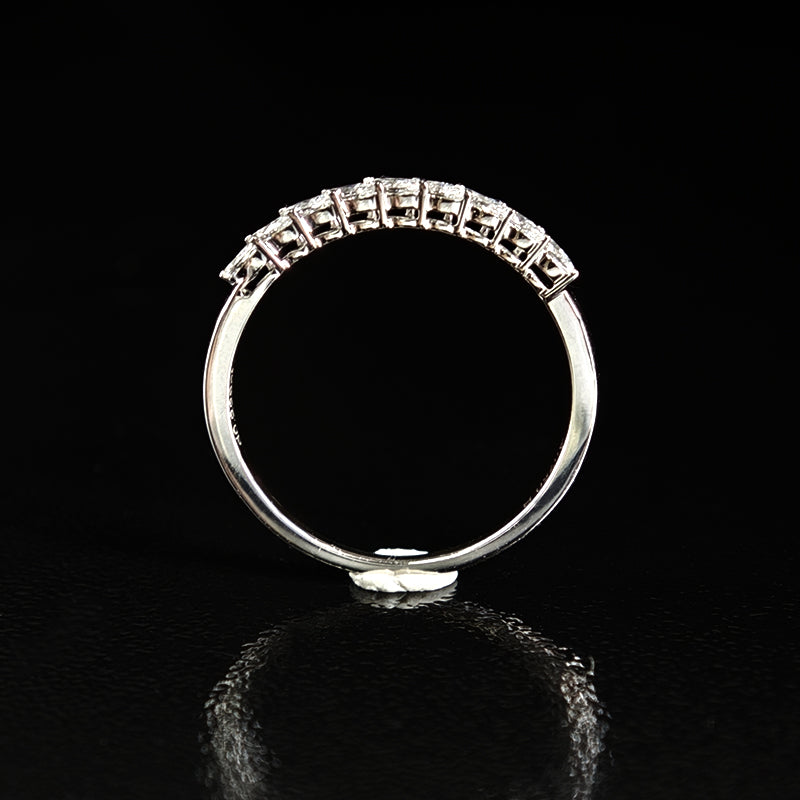 Marquise - shaped eternity ring.