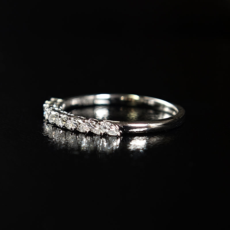 Marquise - shaped eternity ring.