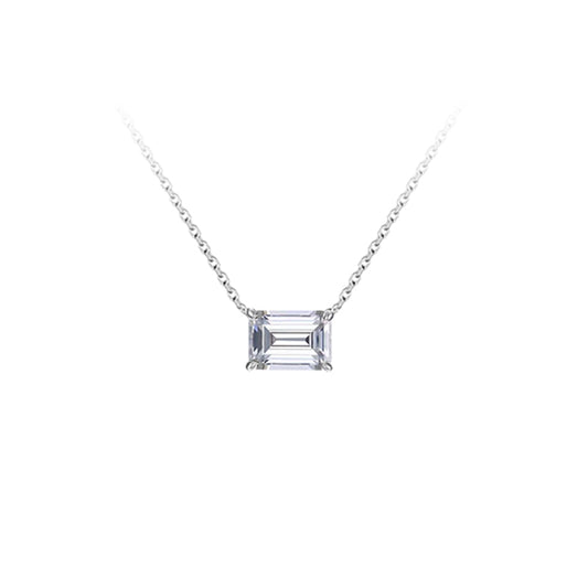 Emerald - cut necklace.