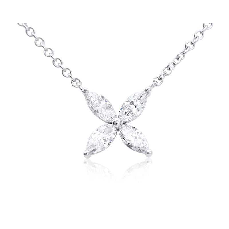 X - shaped marquise necklace