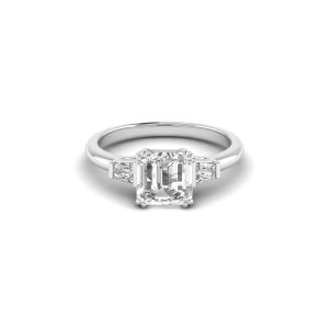 1.5CT Ashche French Baguette 4 Pieces Lab Diamonds 14K Ring