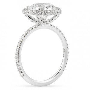 2.5ct lab diamond enclosure ring