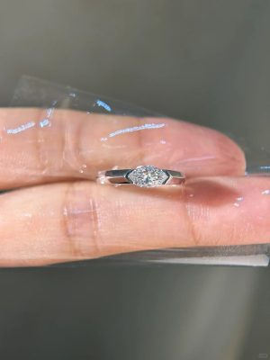 0.5ct Lab Diamonds Horseeye Cut 14K ready for everyday wear